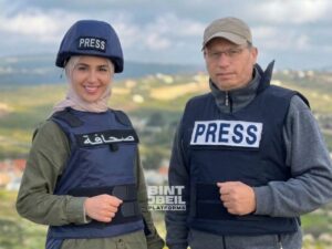 استشهاد الزميلين علي شعيب وفاطمة فتوني على اثر غارة اسرائيلية استهدفتهم في جزين.