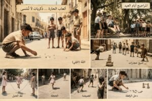 ألعاب الحارة… حين كانت الطفولة تركض بين سبع حجارات ونطّة الحبل